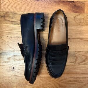 Madewell Black Leather Loafers